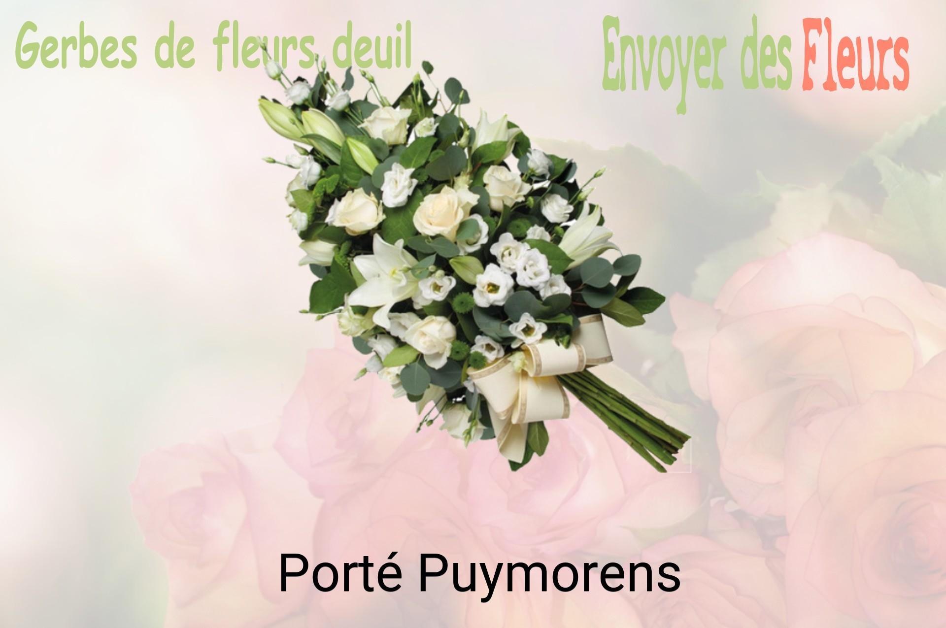 Gerbe de fleurs de deuil livrée à Porté-Puymorens